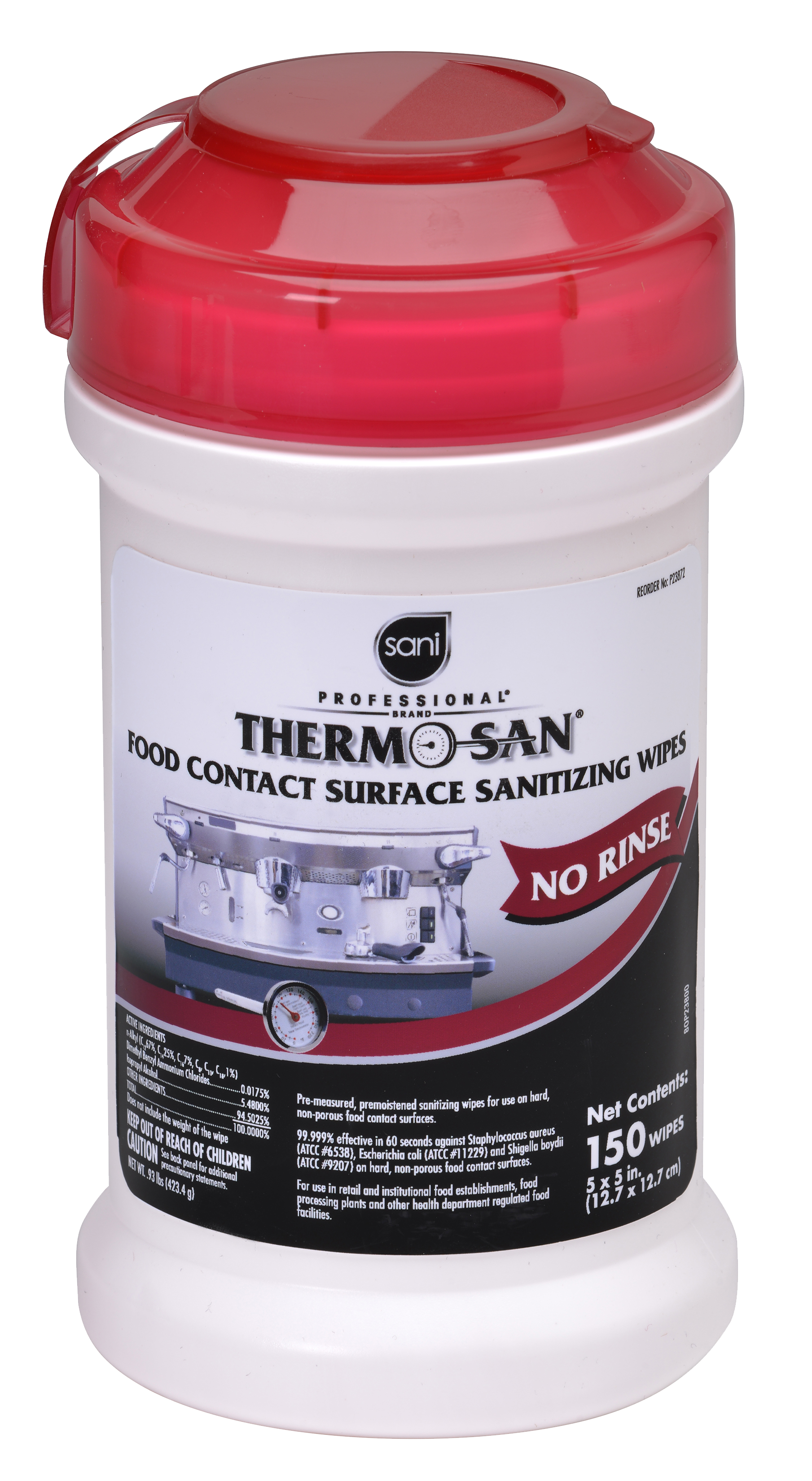 Thermo-San No-Rinse Sanitizing Wipes Canister